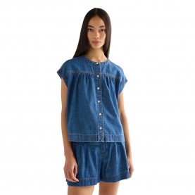 риза,с,къс,ръкав,дамски,ризи,мъжки,ризи,wrangler,112378311,short,sleeve,shirt,blue,(mystic,tide)