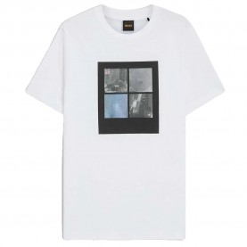 Тениска BOSS 10277382 short sleeve T-shirt - White (White) тениска,мъжки,тениски,дамски,тениски,boss,10277382,short,sleeve,t,shirt,white,(white)