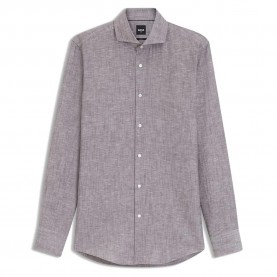 Риза с дълъг ръкав BOSS Hank 10262138 long sleeve shirt - Grey (Dark Brown) риза,с,дълъг,ръкав,дамски,ризи,мъжки,ризи,boss,hank,10262138,long,sleeve,shirt,grey,(dark,brown)