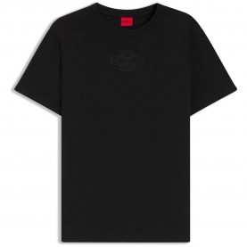 Тениска HUGO Damacia 10273257 T-shirt - Black (Black) тениска,мъжки,тениски,дамски,тениски,hugo,damacia,10273257,t,shirt,black,(black)