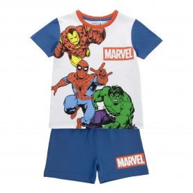 Пижама Marvel Marvel short sleeve pyjama - White / Blue (Blue) пижама,детски,пижами,marvel,marvel,short,sleeve,pyjama,white,blue,(blue)