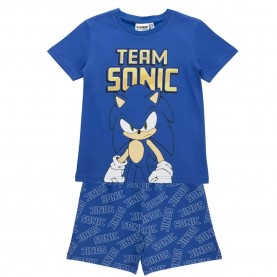 Пижама Sonic Sonic short sleeve pyjama - Blue (Blue) пижама,детски,пижами,sonic,sonic,short,sleeve,pyjama,blue,(blue)