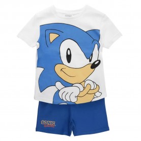 Пижама Sonic Sonic short sleeve pyjama - White / Blue (White) пижама,детски,пижами,sonic,sonic,short,sleeve,pyjama,white,blue,(white)