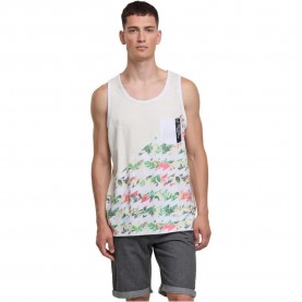 Тениска Just rhyse Floral sleeveless T-shirt - White (Off White / Multicolor) тениска,мъжки,тениски,дамски,тениски,just,rhyse,floral,sleeveless,t,shirt,white,(off,white,multicolor)