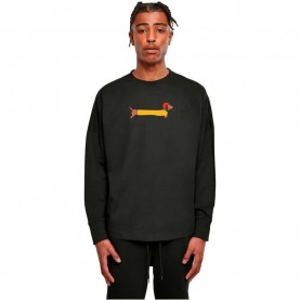 Тениска Merchcode Christmas Dog long sleeve T-shirt - Black (Black) тениска,мъжки,тениски,дамски,тениски,merchcode,christmas,dog,long,sleeve,t,shirt,black,(black)
