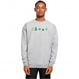 Блуза Merchcode Christmas Elements sweatshirt - Grey (Grey) блуза,мъжки,пуловери,merchcode,christmas,elements,sweatshirt,grey,(grey)