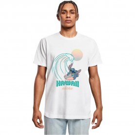 Тениска Merchcode Lilo & Stitch Aloha Hawai short sleeve T-shirt - White (White) тениска,мъжки,тениски,дамски,тениски,merchcode,lilo,&,stitch,aloha,hawai,short,sleeve,t,shirt,white,(white)