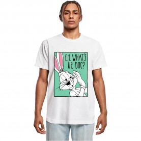 Тениска Merchcode Looney Tunes Bugs Bunny Funny Face 3.0 short sleeve T-shirt - White (White) тениска,мъжки,тениски,дамски,тениски,merchcode,looney,tunes,bugs,bunny,funny,face,3.0,short,sleeve,t,shirt,white,(white)