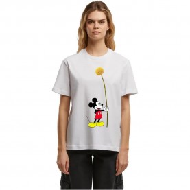 Тениска Merchcode Mickey Flower short sleeve T-shirt - White (White) тениска,мъжки,тениски,дамски,тениски,merchcode,mickey,flower,short,sleeve,t,shirt,white,(white)