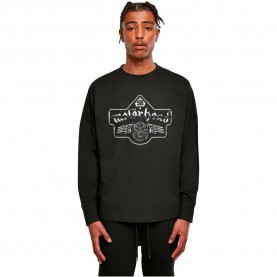 тениска,мъжки,тениски,дамски,тениски,merchcode,motorhead,50th,ace,wings,chrome,emblem,oversized,long,sleeve,t,shirt,black,(black)