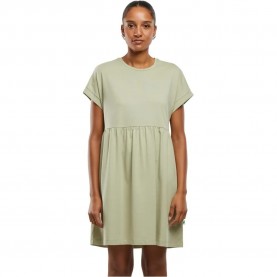 рокля,дамски,поли,и,рокли,urban,classics,organic,empire,valance,short,sleeve,dress,green,(soft,salvia)