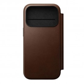 Nomad Modern Leather Folio iPhone 17 Pro phone case - Brown (Brown) други,аксесоари,nomad,modern,leather,folio,iphone,17,pro,phone,case,brown,(brown)
