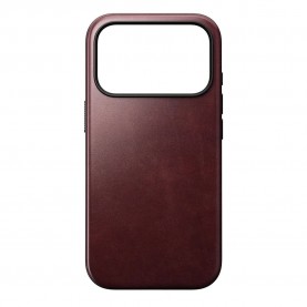 Nomad Modern Leather iPhone 17 Pro phone case - Red (Burgundy) други,аксесоари,nomad,modern,leather,iphone,17,pro,phone,case,red,(burgundy)