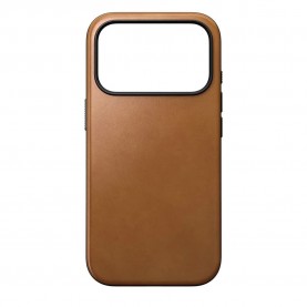 Nomad Modern Leather iPhone 17 Pro phone case - Brown (English Tan) други,аксесоари,nomad,modern,leather,iphone,17,pro,phone,case,brown,(english,tan)
