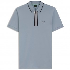 BOSS Philix 10272836 GREEN short sleeve polo - Grey (Dark Grey) дамски,блузи,с,яка,мъжки,блузи,с,яка,boss,philix,10272836,green,short,sleeve,polo,grey,(dark,grey)