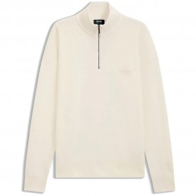 Блуза BOSS Ulbano AM 10276813 half zip sweater - Beige (Open White) блуза,мъжки,пуловери,дамски,пуловери,boss,ulbano,am,10276813,half,zip,sweater,beige,(open,white)