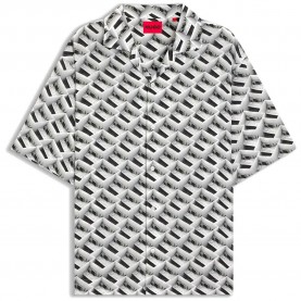 Риза с къс ръкав HUGO Espino 10276087 short sleeve shirt - White (Open White) риза,с,къс,ръкав,дамски,ризи,мъжки,ризи,hugo,espino,10276087,short,sleeve,shirt,white,(open,white)