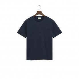 Тениска Gant Regular Tonal Shield short sleeve T-shirt - Blue (Evening Blue) тениска,мъжки,тениски,дамски,тениски,gant,regular,tonal,shield,short,sleeve,t,shirt,blue,(evening,blue)
