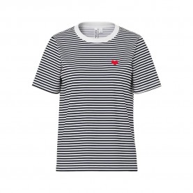 тениска,мъжки,тениски,дамски,тениски,pieces,mila,heart,short,sleeve,t,shirt,blue,(cloud,dancer,sky,captain,stripes,red,heart)