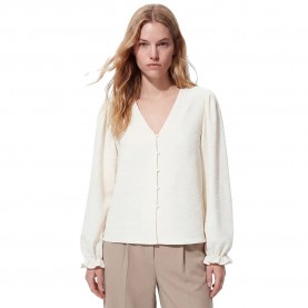 Pieces Tiffany long sleeve blouse - White (Cloud Dancer) дамски,блузи,pieces,tiffany,long,sleeve,blouse,white,(cloud,dancer)