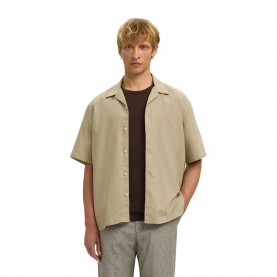 риза,с,къс,ръкав,дамски,ризи,мъжки,ризи,selected,casper,clay,linen,short,sleeve,shirt,beige,(pure,cashmere)