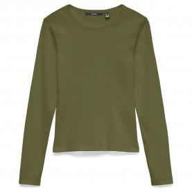 Тениска Vero moda Chloe long sleeve T-shirt - Green (Sphagnum) тениска,мъжки,тениски,дамски,тениски,vero,moda,chloe,long,sleeve,t,shirt,green,(sphagnum)