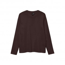 Тениска Vero moda Paulina long sleeve T-shirt - Brown (Chocolate Torte) тениска,мъжки,тениски,дамски,тениски,vero,moda,paulina,long,sleeve,t,shirt,brown,(chocolate,torte)