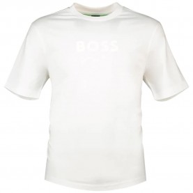Тениска BOSS 50553652 GREEN T-shirt - White (Natural) тениска,мъжки,тениски,дамски,тениски,boss,50553652,green,t,shirt,white,(natural)