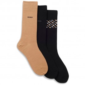 чорапи,мъжки,чорапи,дамски,чорапи,boss,50564492,crew,socks,3,pairs,brown,black,(open,miscellaneous)