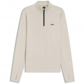 Блуза BOSS Active 10280191 half zip sweatshirt - Beige (Light Beige) блуза,мъжки,пуловери,boss,active,10280191,half,zip,sweatshirt,beige,(light,beige)
