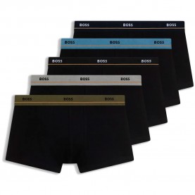 Боксерки BOSS Essential 10267407 Trunk boxers 5 units - Black (Black) боксерки,мъжко,бельо,boss,essential,10267407,trunk,boxers,5,units,black,(black)