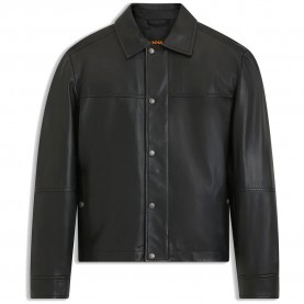 Яке BOSS Joban 10268766 leather jacket - Black (Black) яке,мъжки,якета,дамски,якета,и,палта,boss,joban,10268766,leather,jacket,black,(black)