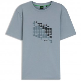 Тениска BOSS Network Flag 10273414 T-shirt - Grey (Dark Grey) тениска,мъжки,тениски,дамски,тениски,boss,network,flag,10273414,t,shirt,grey,(dark,grey)