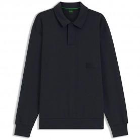Блуза BOSS Placket 10280170 sweatshirt - Blue / Black (Dark Blue) блуза,мъжки,пуловери,boss,placket,10280170,sweatshirt,blue,black,(dark,blue)