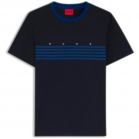 Тениска HUGO Dempsy 10272987 RED short sleeve T-shirt - Blue (Dark Blue) тениска,мъжки,тениски,дамски,тениски,hugo,dempsy,10272987,red,short,sleeve,t,shirt,blue,(dark,blue)