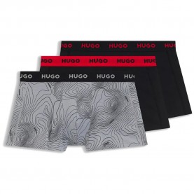 Боксерки HUGO Design 10267989 Trunk boxers 3 units - Multicolor (Open Grey) боксерки,мъжко,бельо,hugo,design,10267989,trunk,boxers,3,units,multicolor,(open,grey)