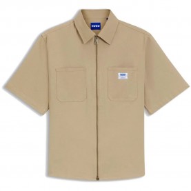 Риза с къс ръкав HUGO Ekyzo 10273155 short sleeve shirt - Beige (Medium Beige) риза,с,къс,ръкав,дамски,ризи,мъжки,ризи,hugo,ekyzo,10273155,short,sleeve,shirt,beige,(medium,beige)