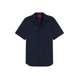 Риза с къс ръкав HUGO Ellino 10278383 short sleeve shirt - Blue (Dark Blue) риза,с,къс,ръкав,дамски,ризи,мъжки,ризи,hugo,ellino,10278383,short,sleeve,shirt,blue,(dark,blue)