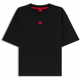 Тениска HUGO Signature 10249155 short sleeve T-shirt - Black (Black) тениска,мъжки,тениски,дамски,тениски,hugo,signature,10249155,short,sleeve,t,shirt,black,(black)