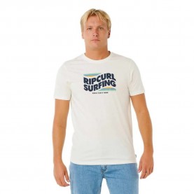 Тениска Rip curl Streamline Biglogo short sleeve T-shirt - White (Bone) тениска,мъжки,тениски,дамски,тениски,rip,curl,streamline,biglogo,short,sleeve,t,shirt,white,(bone)