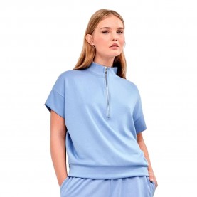 блуза,дамски,блузи,gisela,double,soft,touch,half,zip,sweatshirt,blue,(blue)