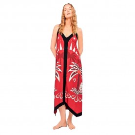 Рокля Gisela Non-Adjustable Thin Strap Ethnic Print In&Out sleeveless long dress - Red (Printed) рокля,дамски,поли,и,рокли,gisela,non,adjustable,thin,strap,ethnic,print,in&out,sleeveless,long,dress,red,(printed)