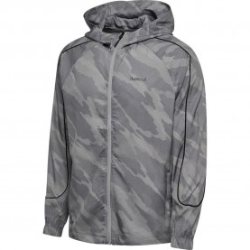Яке Hummel AOP Hybrid tracksuit jacket - Grey (Sharkskin) яке,мъжки,анцузи,hummel,aop,hybrid,tracksuit,jacket,grey,(sharkskin)