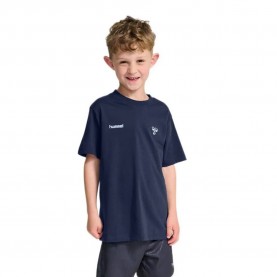 Тениска Hummel Graphic short sleeve T-shirt - Blue (Dress Blue) тениска,мъжки,тениски,дамски,тениски,hummel,graphic,short,sleeve,t,shirt,blue,(dress,blue)