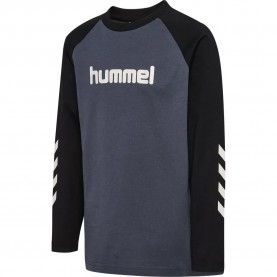 Тениска Hummel Logo long sleeve T-shirt - Blue (Ombre Blue / Blue) тениска,мъжки,тениски,дамски,тениски,hummel,logo,long,sleeve,t,shirt,blue,(ombre,blue,blue)