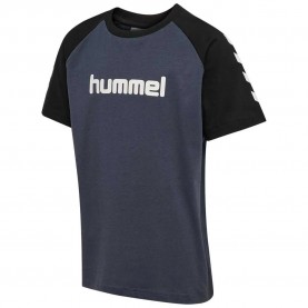 Тениска Hummel Logo short sleeve T-shirt - Blue (Ombre Blue / Blue) тениска,мъжки,тениски,дамски,тениски,hummel,logo,short,sleeve,t,shirt,blue,(ombre,blue,blue)