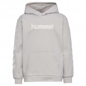 Суичър Hummel Logo hoodie - Grey (Lunar Rock) суичър,детски,блузи,hummel,logo,hoodie,grey,(lunar,rock)