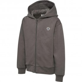 Блуза Hummel Loose Bee full zip sweatshirt - Grey (Silver Grey) блуза,детски,блузи,hummel,loose,bee,full,zip,sweatshirt,grey,(silver,grey)