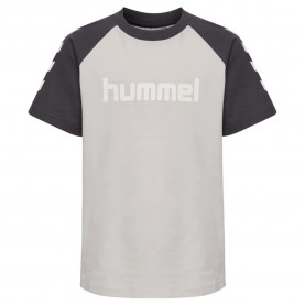 Тениска Hummel Logo short sleeve T-shirt - White (Bijou Blue) тениска,мъжки,тениски,дамски,тениски,hummel,logo,short,sleeve,t,shirt,white,(bijou,blue)