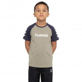 Тениска Hummel Logo short sleeve T-shirt - Grey (Ombre Blue) тениска,мъжки,тениски,дамски,тениски,hummel,logo,short,sleeve,t,shirt,grey,(ombre,blue)